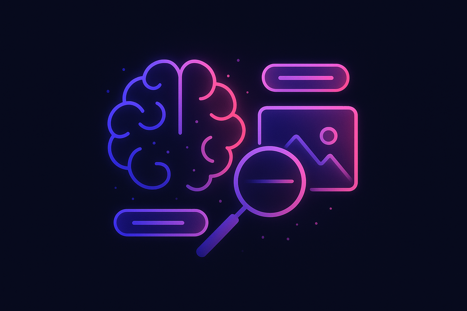 AI inspecting an image and assigning theme keyword tags